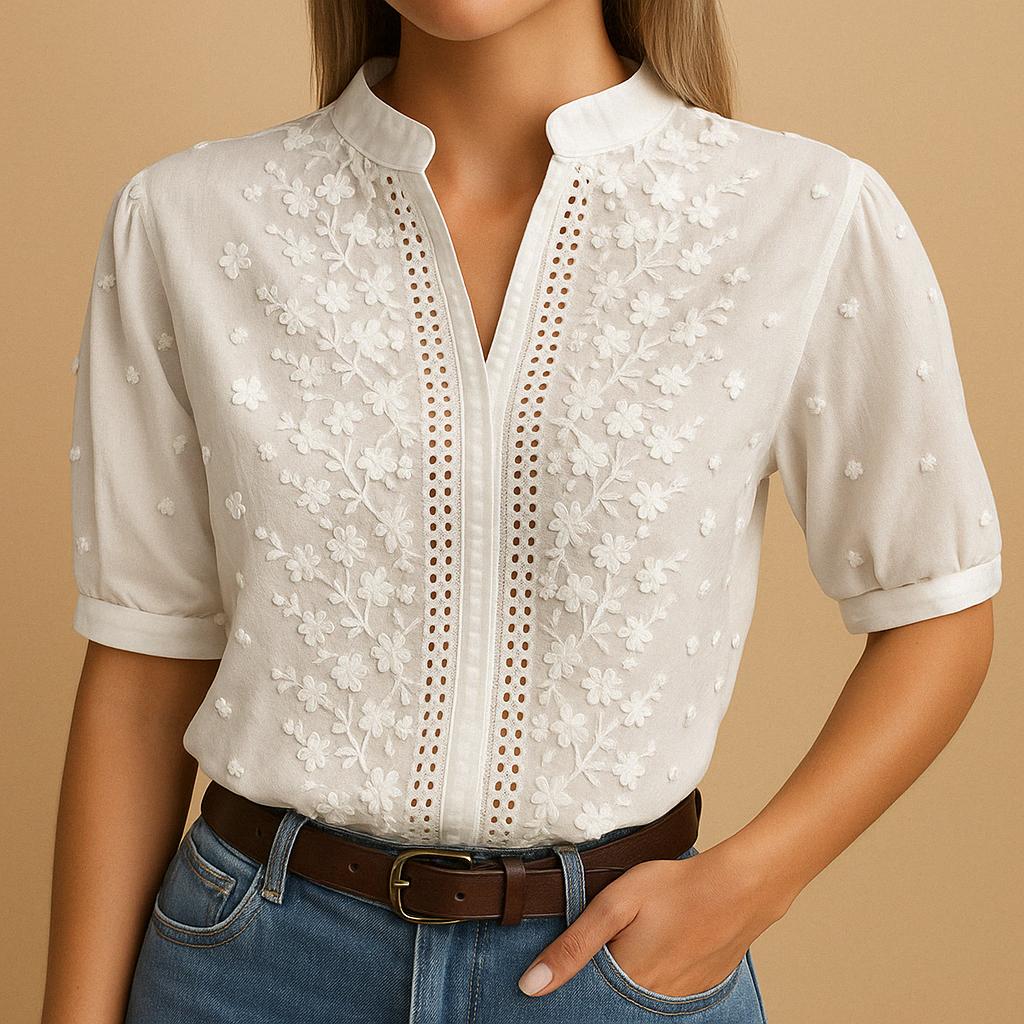 Elise | Trendy White Blouse