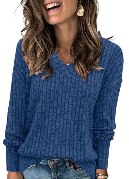 Barbara - V Neck Oversized Knit Sweater