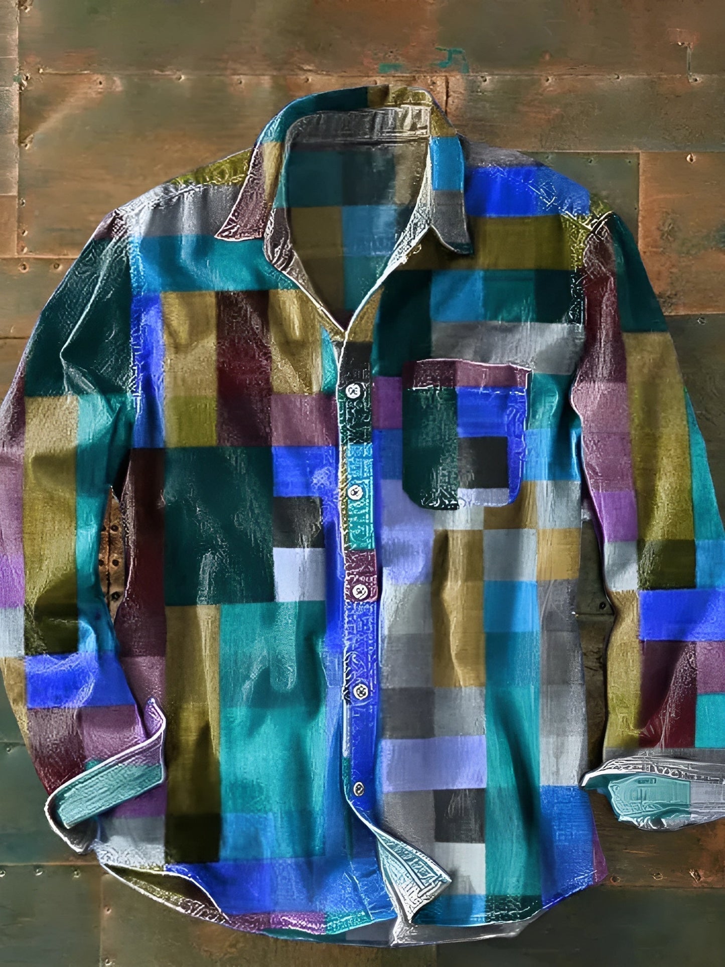 Sietse™ | Premium Patchwork Shirt – Unique Style & Comfortable Fit.