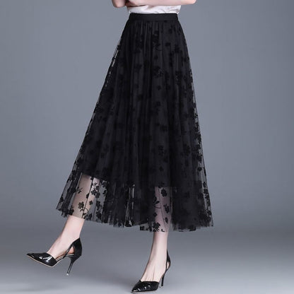 ADELINE™ – Chic Floral Midi Skirt