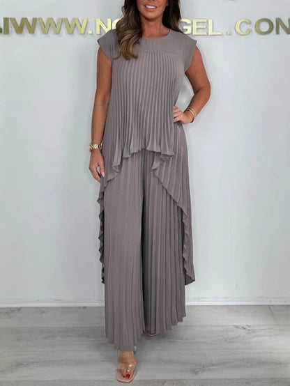 Mexie – Elegant Pleated Co-Ord Set