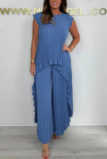 Mexie – Elegant Pleated Co-Ord Set