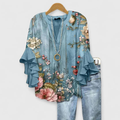 Aurelia – Ruffle Sleeve Statement Blouse