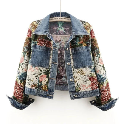 Rosemary | Floral Patchwork Short Jacket