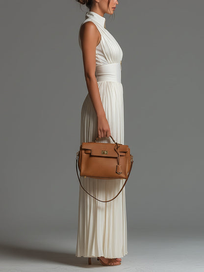 Estelle - White Chiffon Wide-Leg Jumpsuit