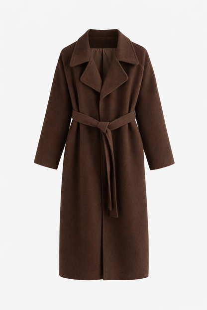 Hayley - Elegant Belted Long Coat