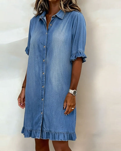 P&C Newcastle | Comfortable Denim Dress with Flattering Ruching
