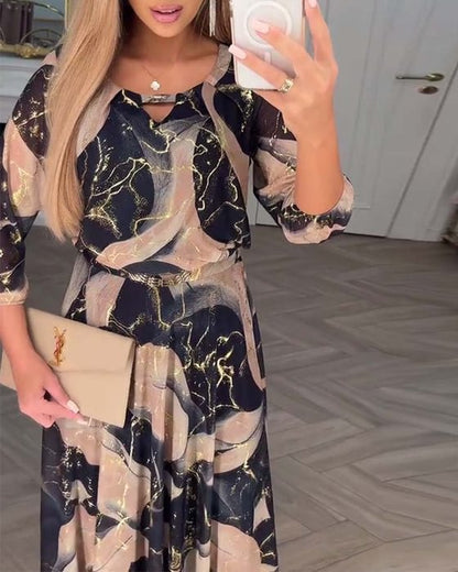Chavelle | Printed Chiffon Maxi Dress