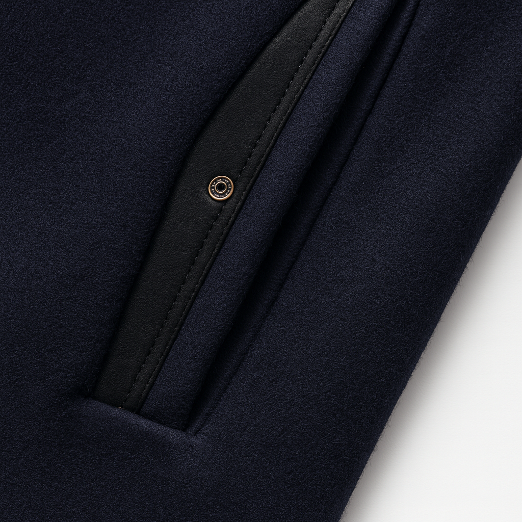 Jonah - Wool Blend Overcoat with Stand Collar