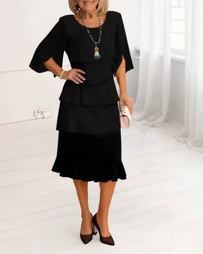 Anna | Elegant Ruffle Midi Dress