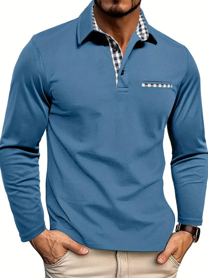 Gordon | Checked Long Sleeve Polo