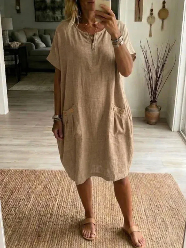 Pascale™ | Zip-Front Maxi Dress-