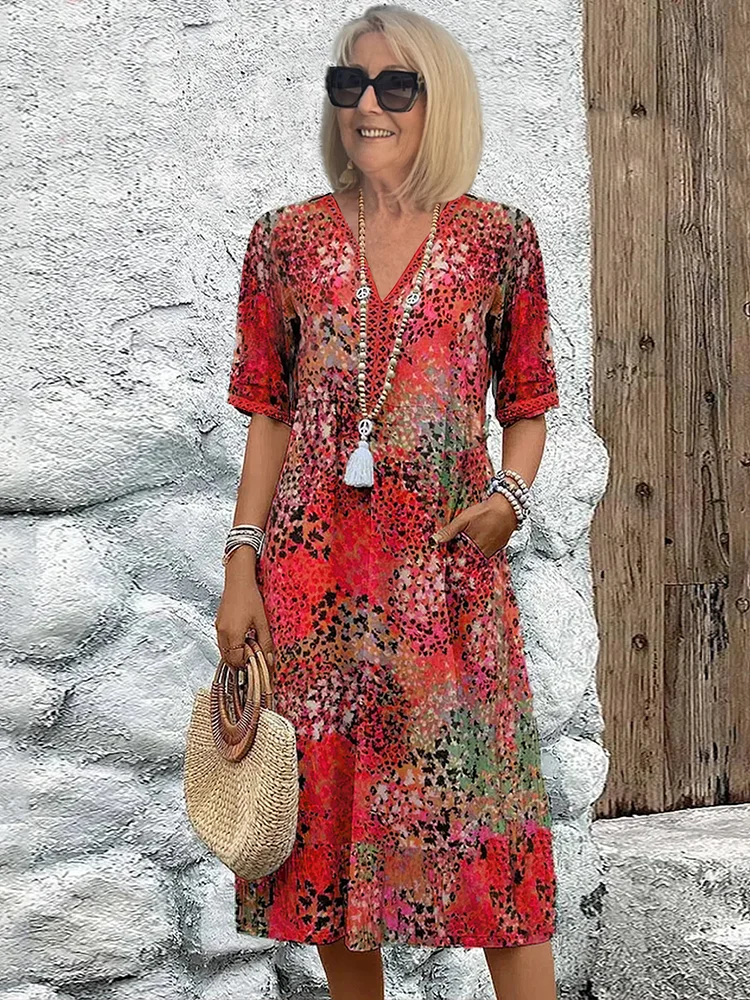 VERONICA | VIBRANT MIDI DRESS