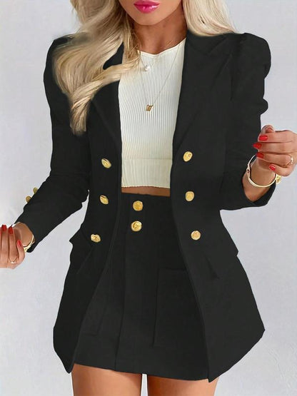 Erin - Elegant Two-Piece Blazer & Skirt Set