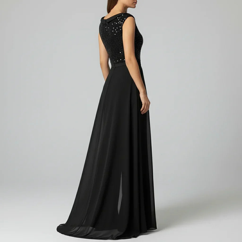 Fallon - Textured Tulle Evening Jumpsuit