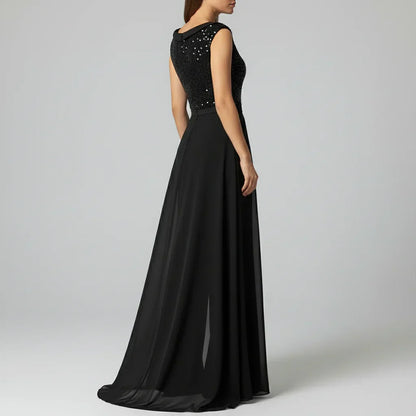 Fallon - Textured Tulle Evening Jumpsuit