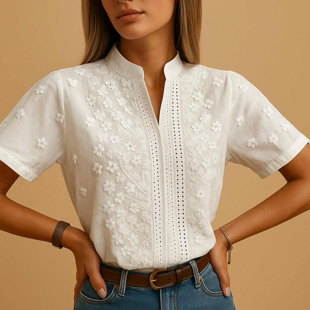 Elise | Trendy White Blouse