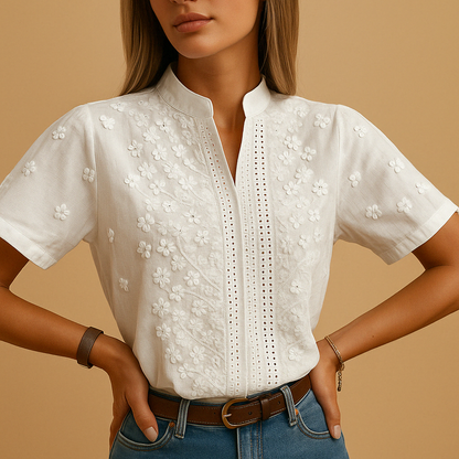 Elise | Trendy White Blouse