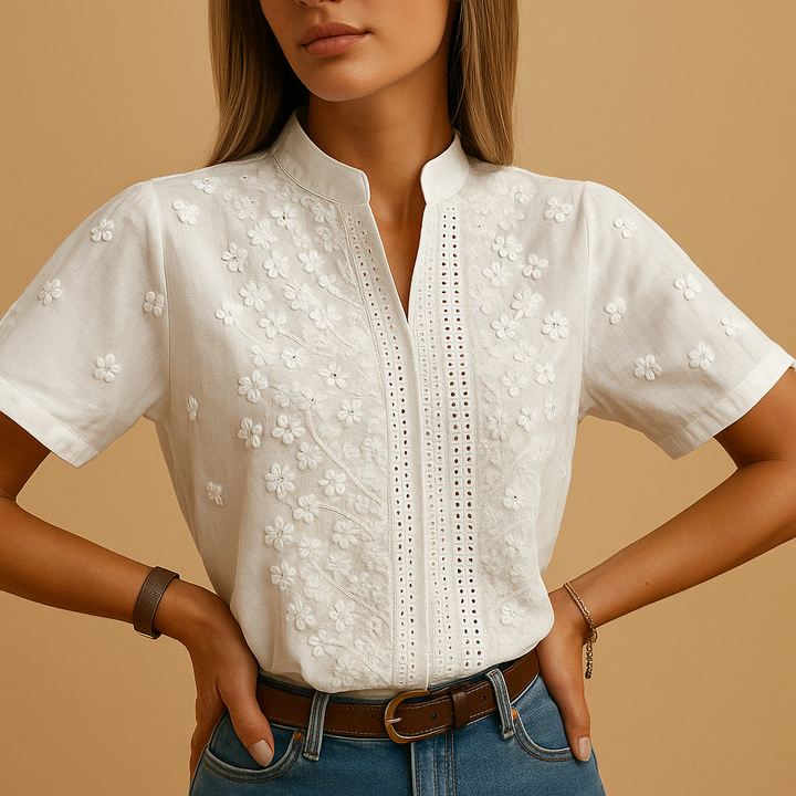 Elise | Trendy White Blouse