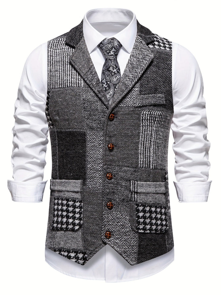 Zachariah - Classic Patchwork Gilet for Men