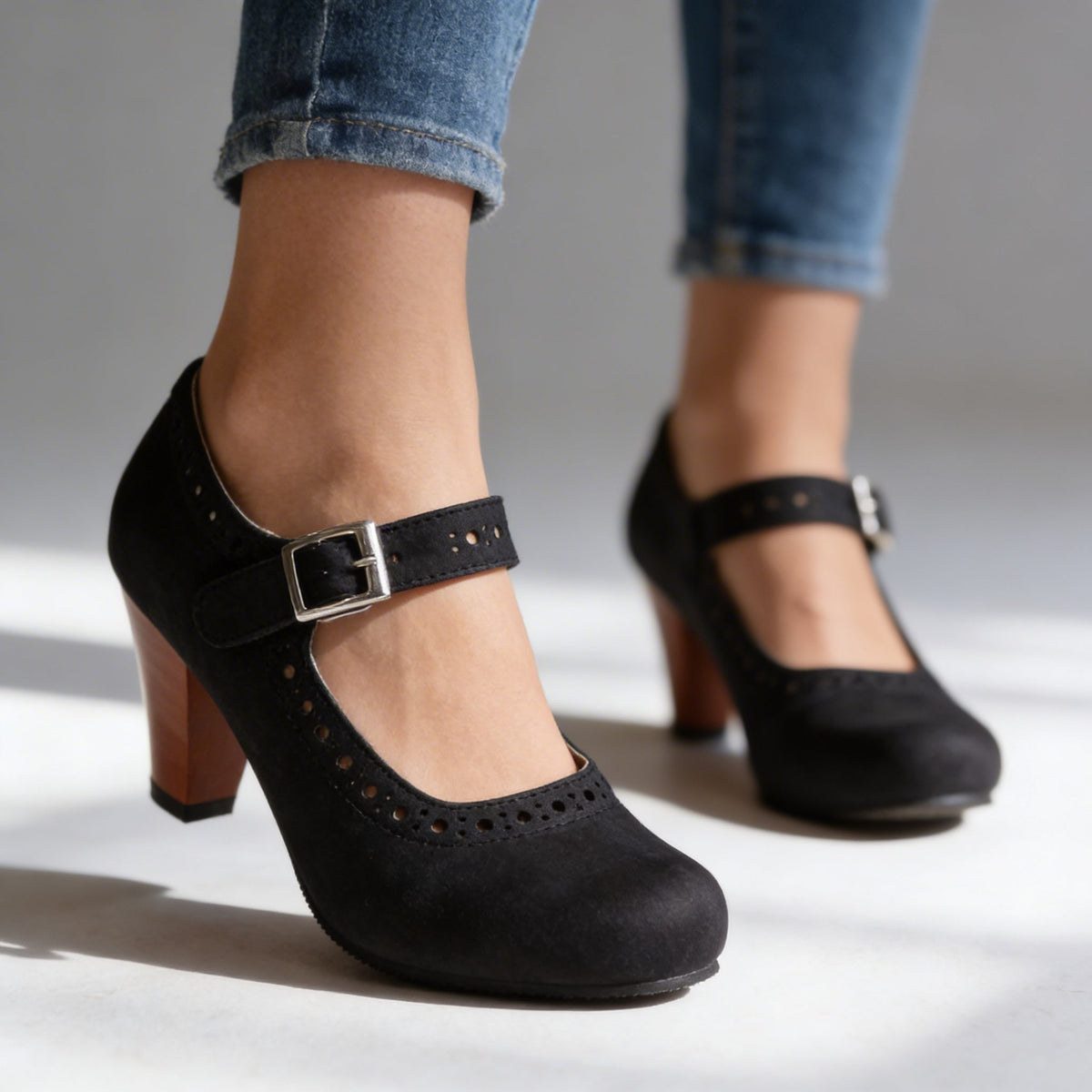 Stella Brogue Buckle Loafers