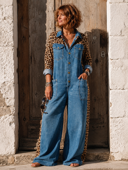 Phaedra – Effortless Denim One-Piece Jumpsuit