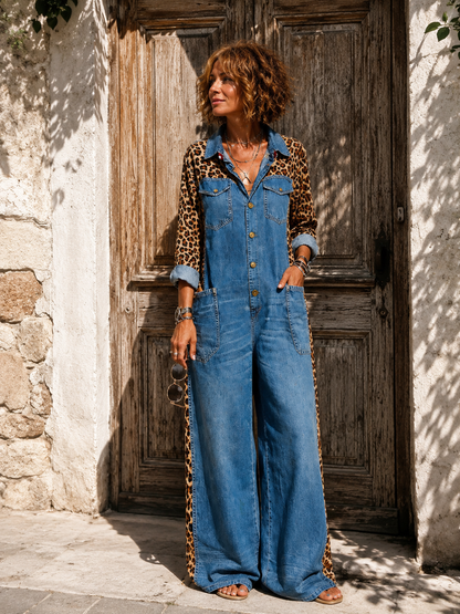 Phaedra – Effortless Denim One-Piece Jumpsuit