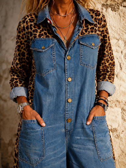 Phaedra – Effortless Denim One-Piece Jumpsuit