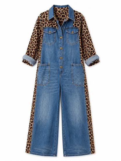 Phaedra – Effortless Denim One-Piece Jumpsuit
