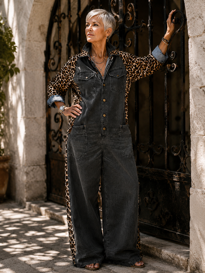 Phaedra – Effortless Denim One-Piece Jumpsuit