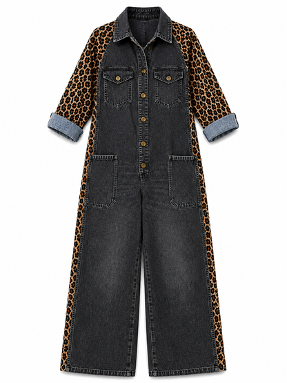 Phaedra – Effortless Denim One-Piece Jumpsuit