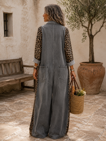Phaedra – Effortless Denim One-Piece Jumpsuit