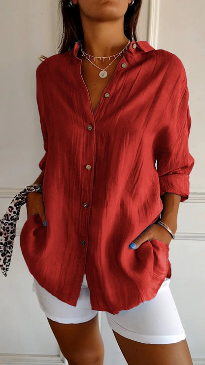 Elegant Pleated Blouse for Women | Maya