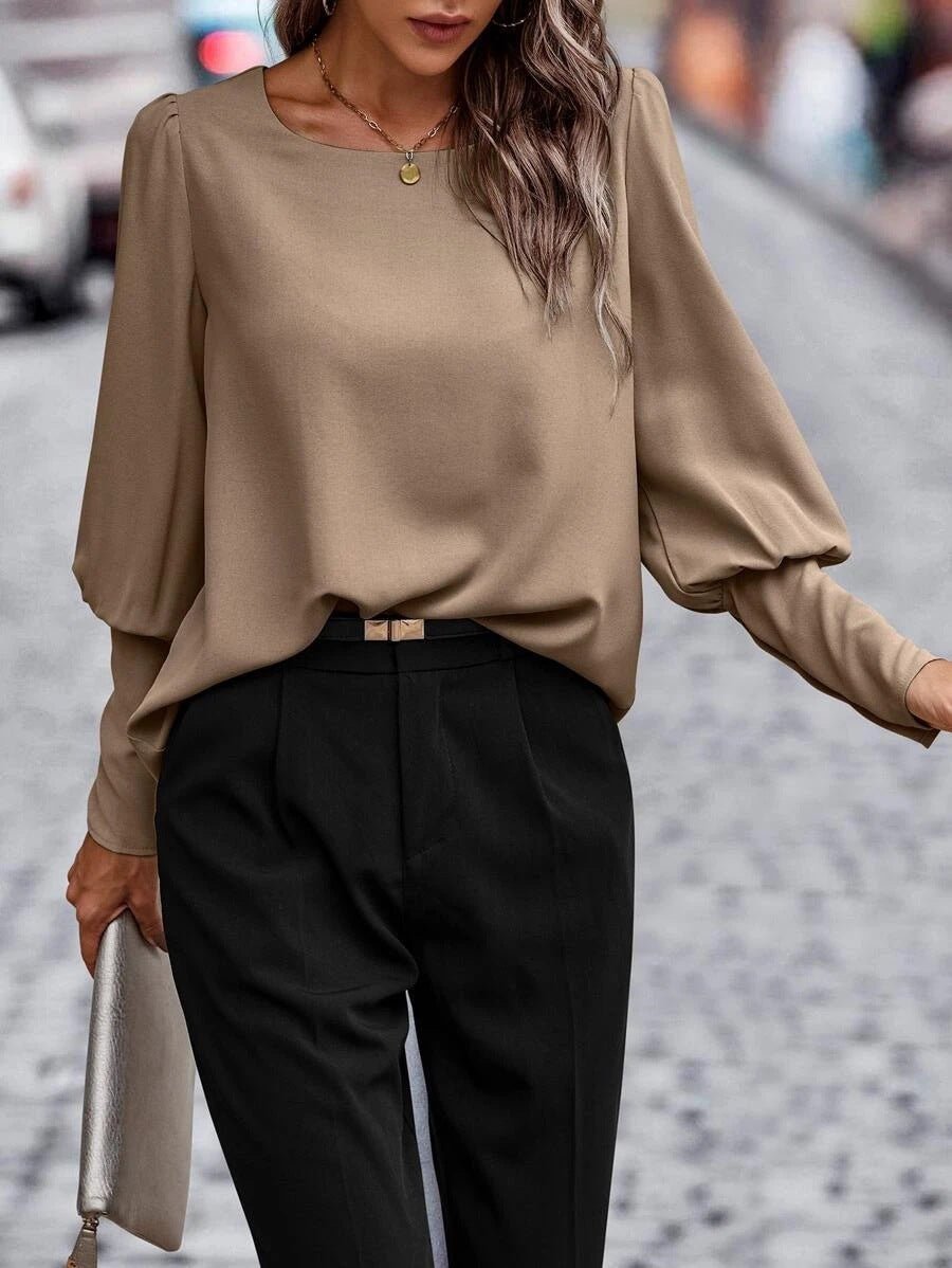 Elegant and Versatile Long-Sleeve Blouse for Women