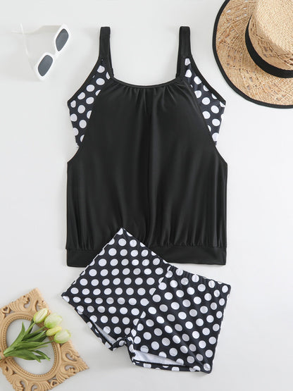 Two-Piece Women's Bikini Set in Polka Dots