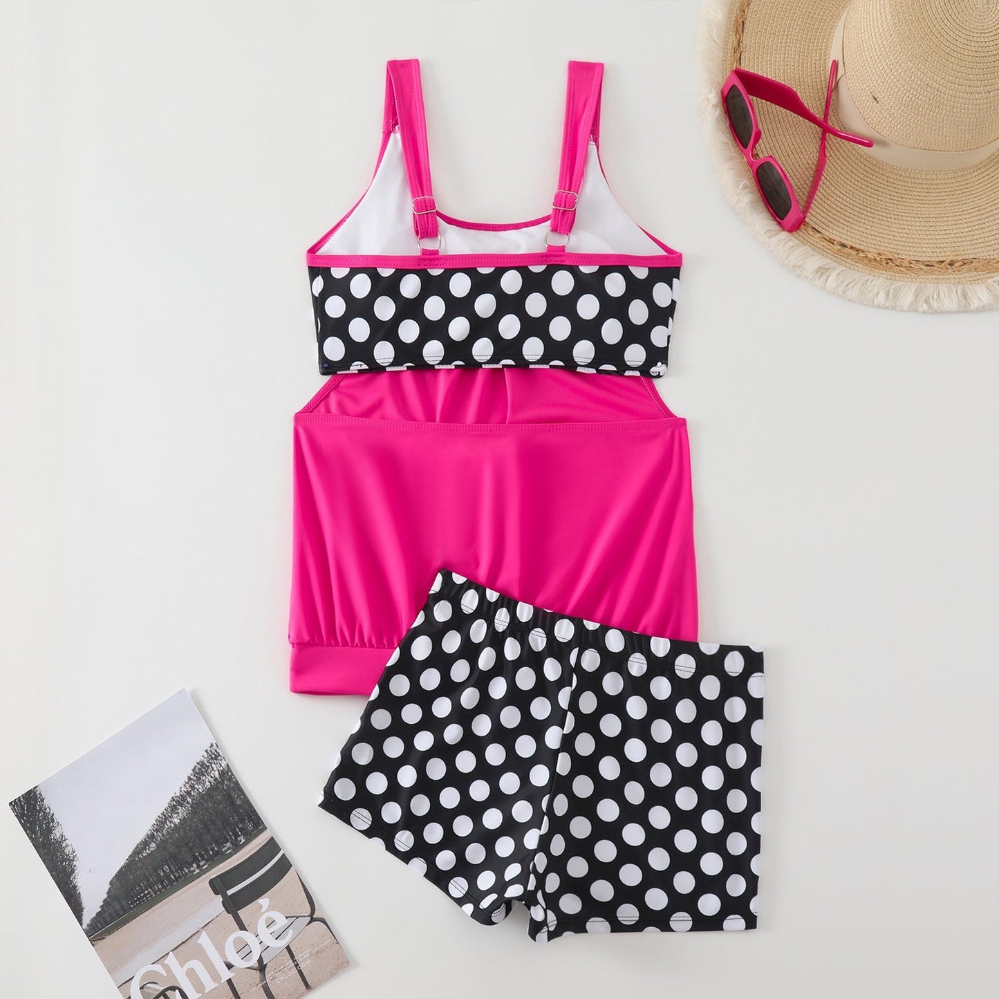 Two-Piece Women's Bikini Set in Polka Dots