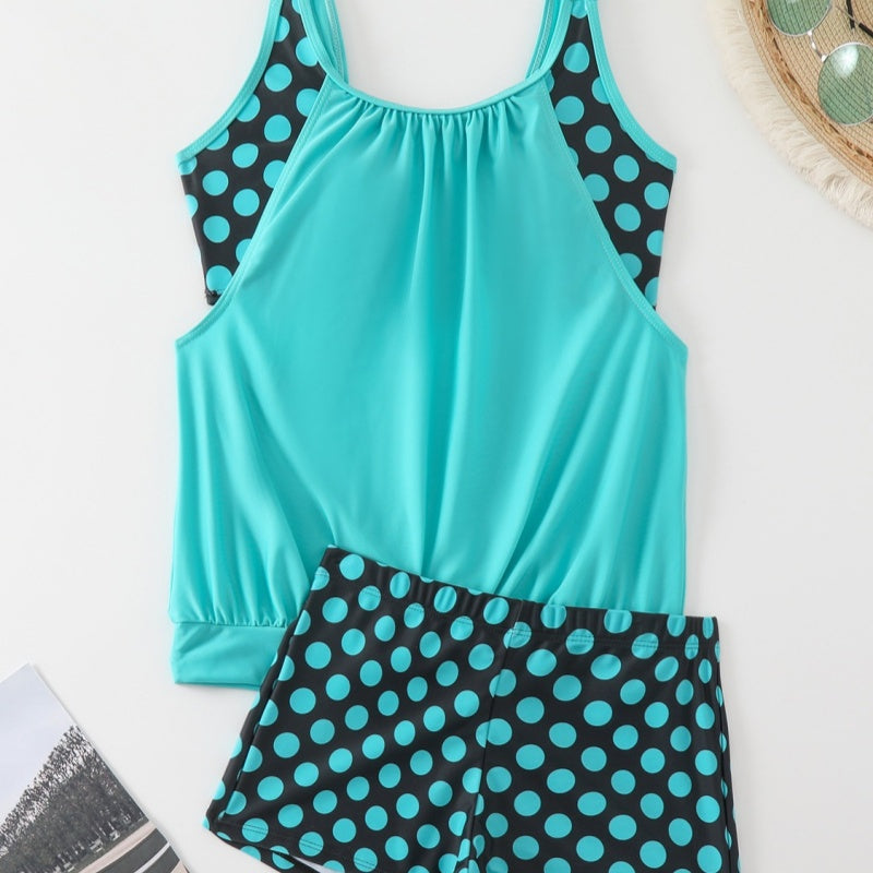 Two-Piece Women's Bikini Set in Polka Dots