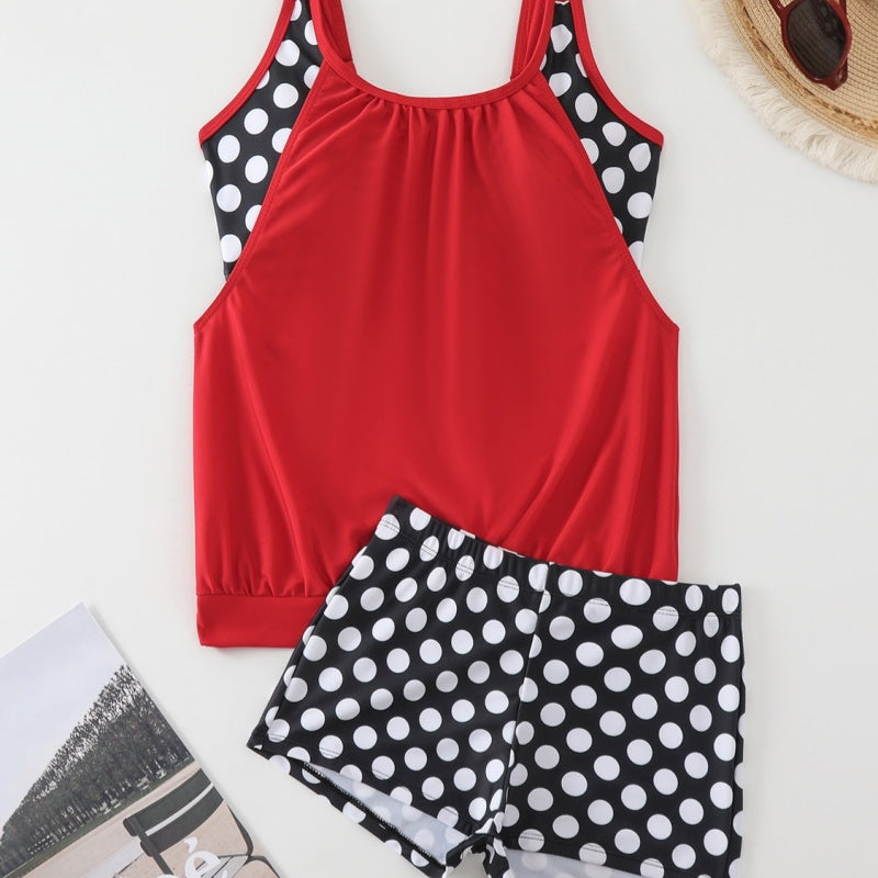 Two-Piece Women's Bikini Set in Polka Dots