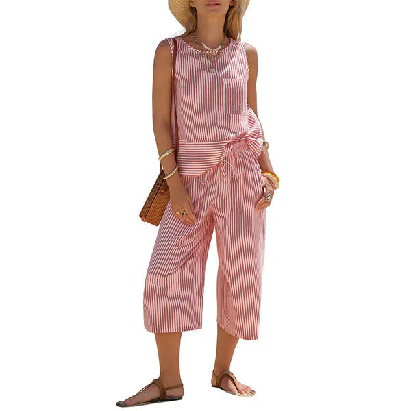 Brooke - Striped Cotton Co-Ord Set